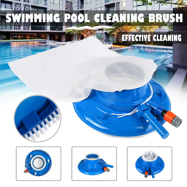 Swimming Pool Vacuum Cleaner Leaf Eater Gulper with Brushes & Bag & Wheels 